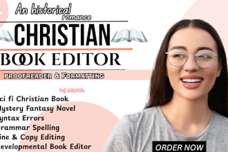 line edit, proofread sci fi horror thriller, fantasy novel christian book editor