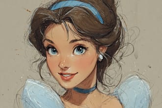 create a awesome disney pixar style portrait