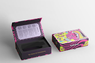 design psychedelic packaging and print ready product labels