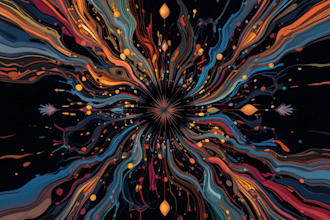draw abstract painting art or color abstract art