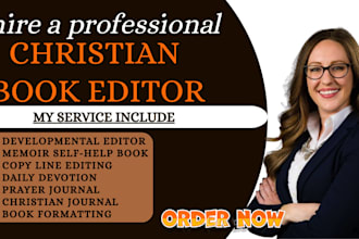 be your christian book, prayer journal, 365 devotion, book editor