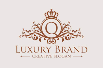create a luxury floral heraldic circle logo vector for boutique, cafe, hotel