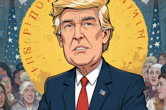 make a political cartoon art