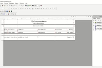 crystal reports design  installation