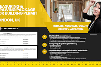 measure and draw for building permit in UK