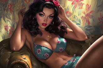 draw a pin up girl and pin up girl art