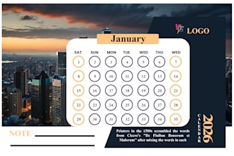 design calendar for 2026