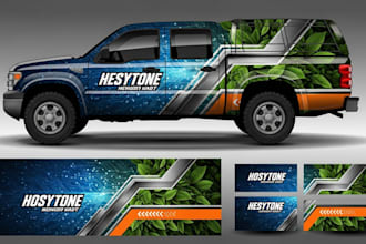 design vehicle wrap and truck decals