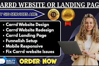 design redesign carrd website, carrd landing page lovable ai systeme io unbounce