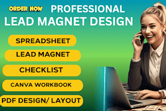 design professional pdf lead magnet spreadsheet and checklist sales funnel