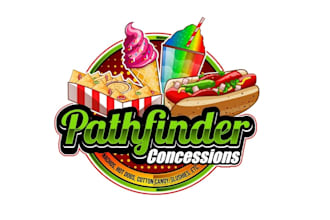 create graceful and fantastic fast food logo design