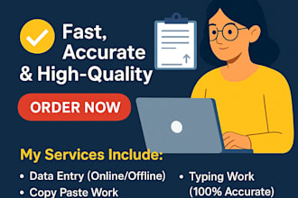 data entry and copy paste work