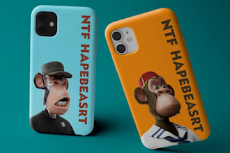 design high quality 3d phone cases with tech pack drawing, accessories gadgets