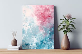 make abstract paintings for personal decor