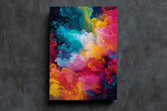 create digital abstract art ready for printing