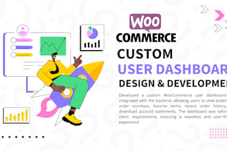 design and develop a custom woocommerce user dashboard for your store