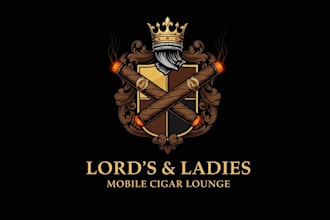 create graceful and fantastic cigar logo design