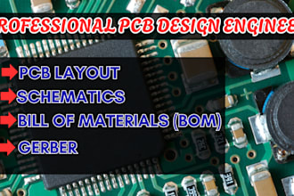 create pcb design, pcb layout, gerber files and schematic