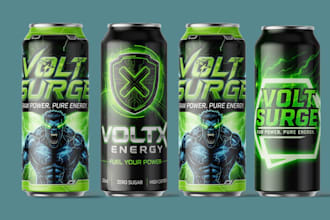 design label,logo for beer,beverage,soda,energy drinks,juice,can and 3d mockup