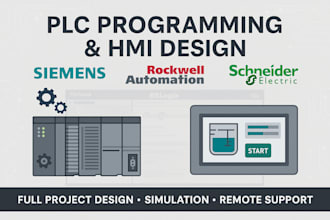 design and program a plc including hmi UI