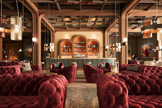 elevate 3d restaurant building,cozy bar interior design,coffee shop,nightclub