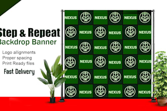 design beautiful step and repeat, backdrop and rollup banners