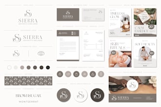 design luxury logo, branding kit and social media kit