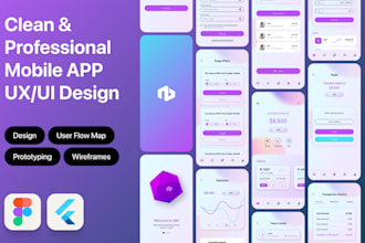 do clean and professional mobile app uxui design
