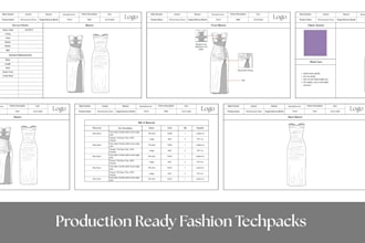 design flats and production ready techpacks