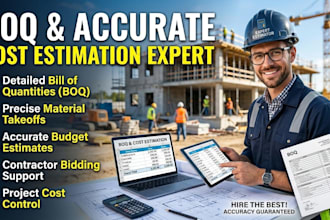 do material take off and boq for construction estimates