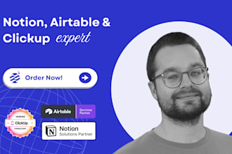 provide enterprise notion, airtable and clickup implementation consulting