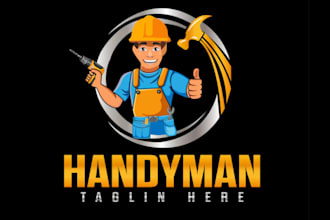 make tradesman mascot logo design with express delivery