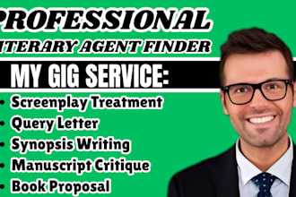 write a winning screenplay treatment, query and synopsis  for literary agent
