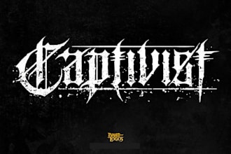 design a chaotic black metal logo