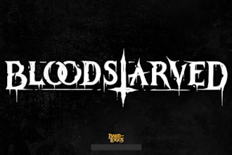 hand draw a doom metal logo