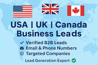 do USA, UK and canada business leads and b2b lead generation