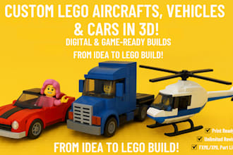 design custom lego model, lego car technic car model, fxml part list instruction