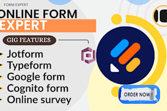 design landing online jotform, typeform, cognito form, google questionnaire form