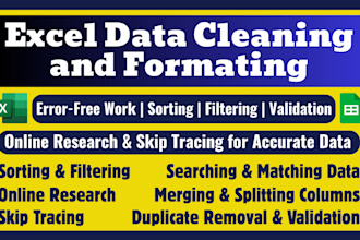 do data cleaning and data formatting