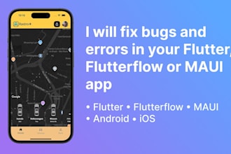 fix bugs and errors in your flutter, flutterflow or maui app