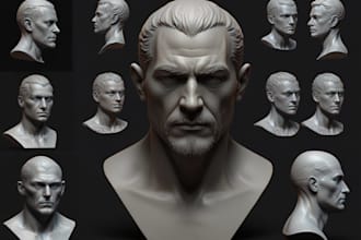 sculpt 3d head bust model 3d printing 3d face action figure 3d mask head sculpt