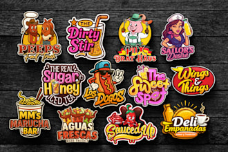 restaurant, catering, food, cafe, BBQ, juice bar, bakery logo design