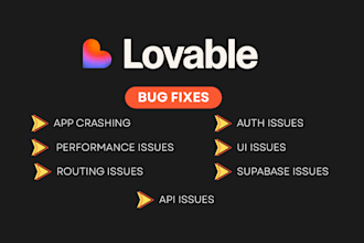 fix lovable app, website, or ai web app bugs quickly