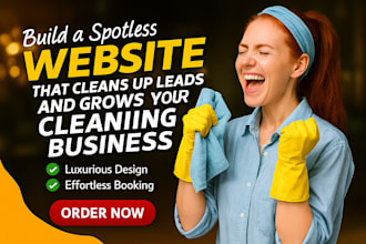 build commercial or janitorial website, office or home cleaning service website