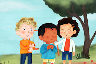 draw cute childrenbook illustrations