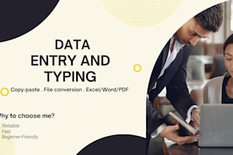 do accurate data entry typing copy paste fileconversion