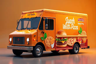 design stylish food truck wrap, food trailer wrap, any vehicle wrap