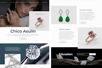 design jewelry website, jewelry shopify website, build ecommerce website shopify