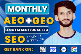 do monthly local SEO, GEO, aio and aeo for wordpress, wix, squarespace, shopify