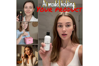 generate ultra realistic ai model holding your product